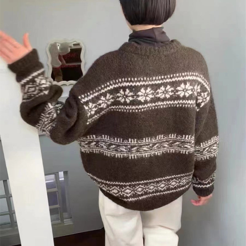 Vintage Christmas Pullover Knitted Sweaters-Shirts & Tops-Free Shipping at meselling99