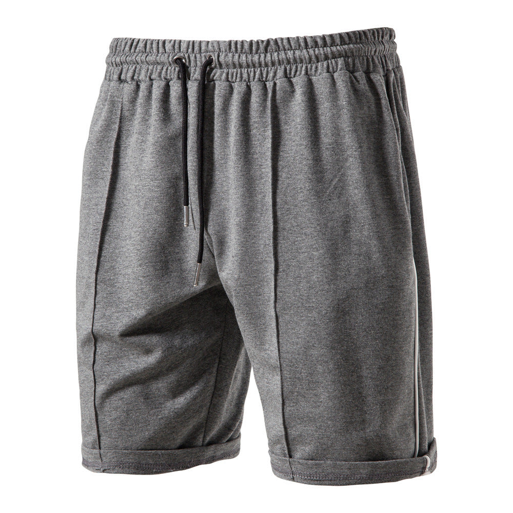 Casual Cotton Summer Elastic Waist Men's Shorts-Pants-Dark Gray-S-Free Shipping at meselling99
