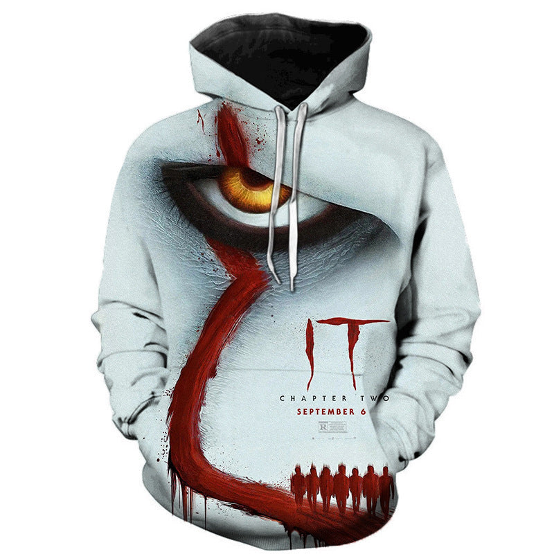 Halloween Clown 3D Prints Casual Hoodies-Sweaters-WY-0003-S-Free Shipping at meselling99