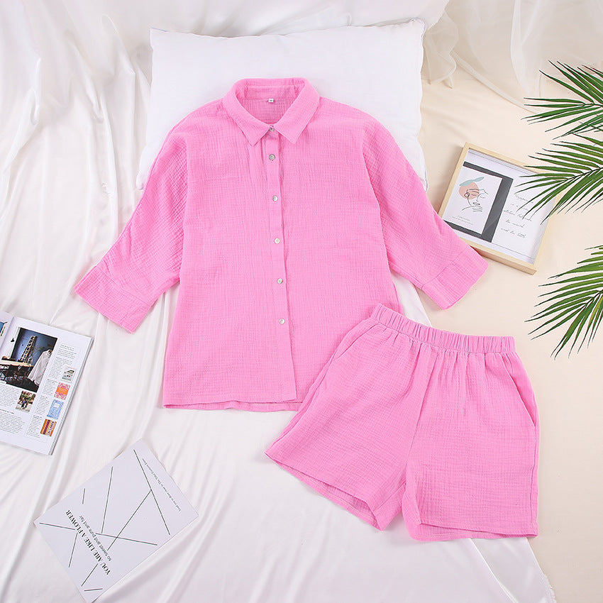Fashion 100% Cotton Shirts & Shorts Two Pieces Sets-Suits-Free Shipping at meselling99
