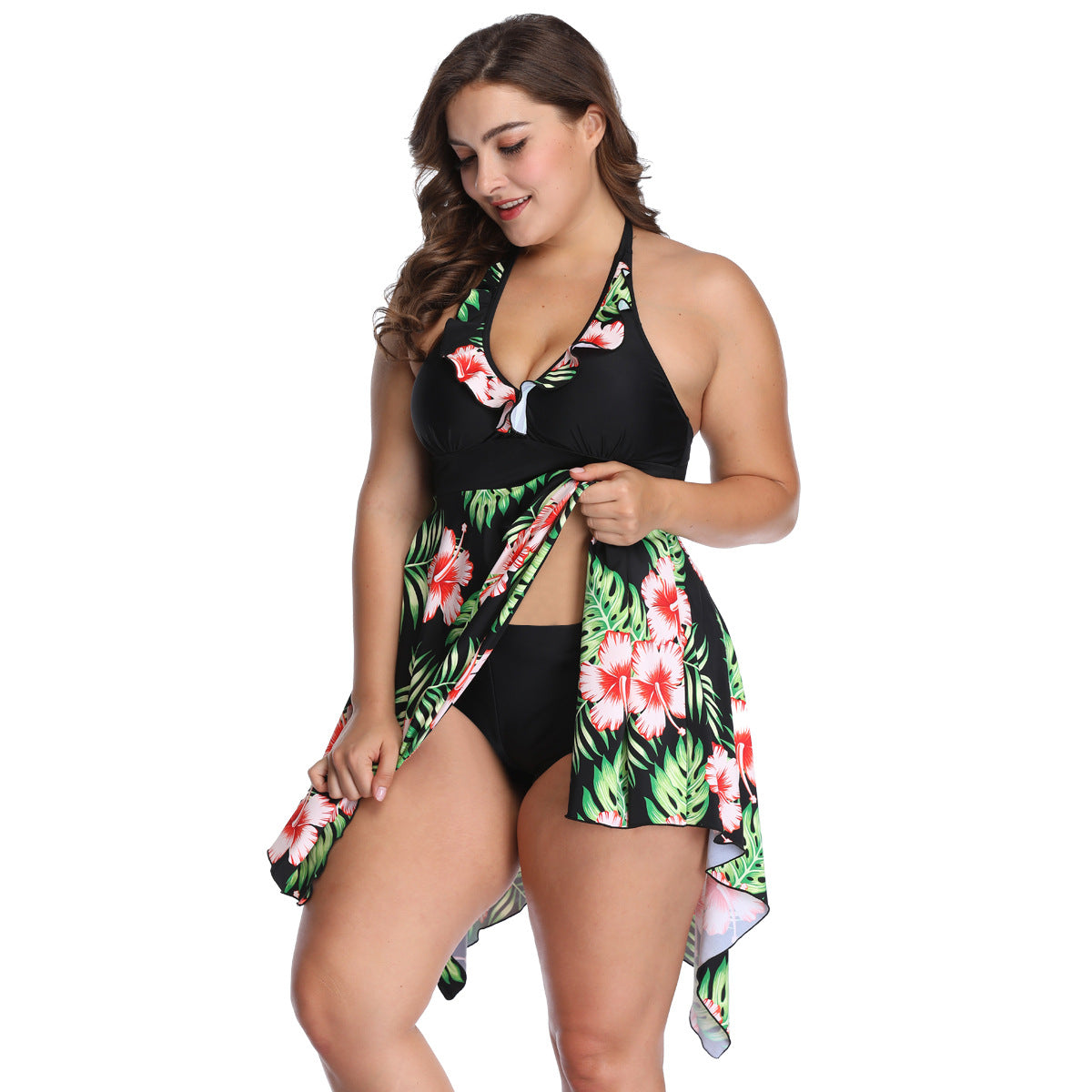 Women Plus Sizes Skirt Two Pieces Swimsuits-Swimwear-Free Shipping at meselling99