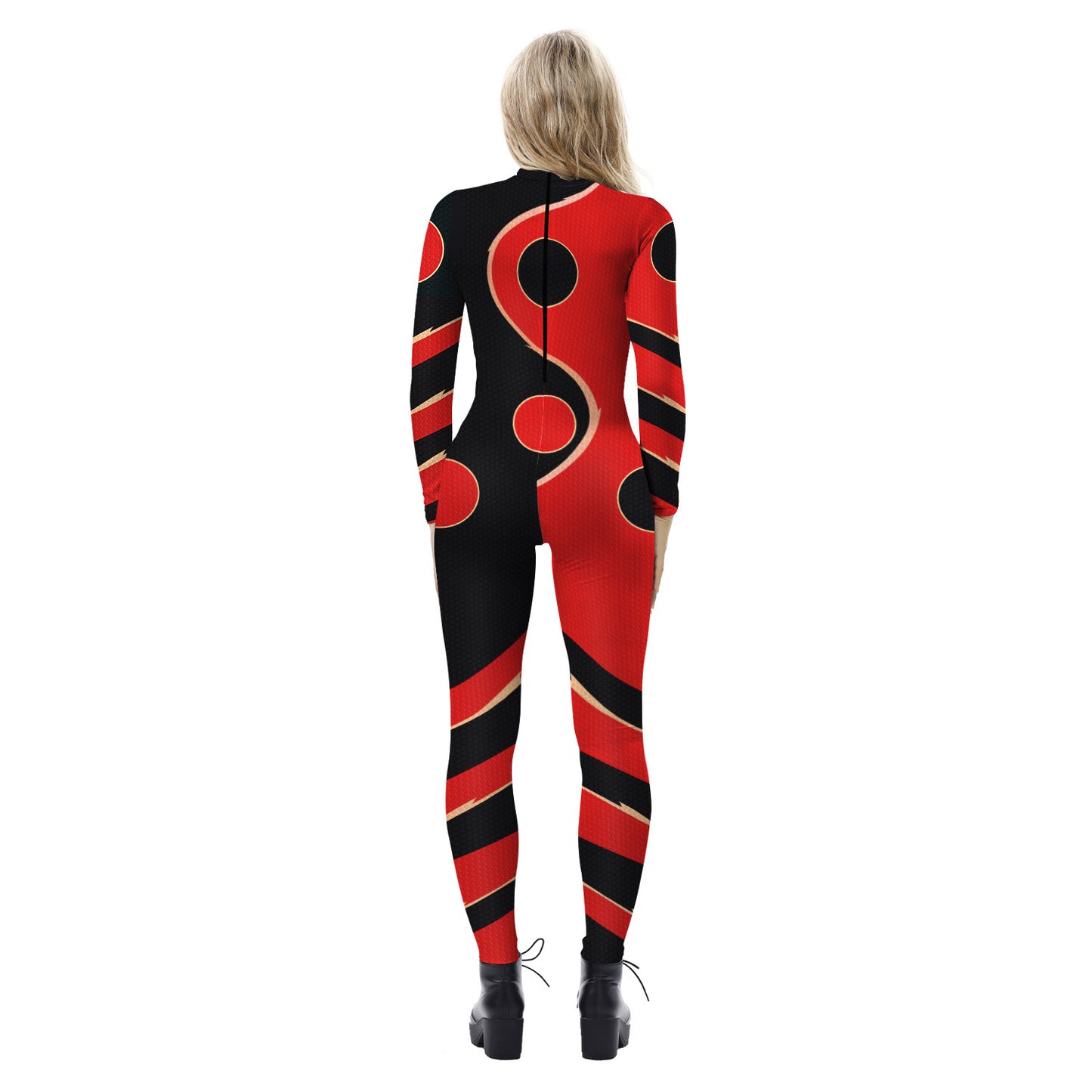 Happy Halloween Print Long Sleeves Jumpsuits Cosplay Costume-Costumes & Accessories-Free Shipping at meselling99
