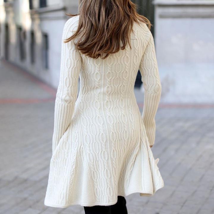 Women Plus Size Winter Sweater Dresses-Casual Dresses-Free Shipping at meselling99