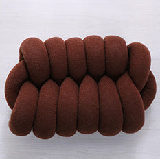 Knitting Knotted Waist Pillow Office Nap Pillow-Coffee-45*25*15 cm-Free Shipping at meselling99