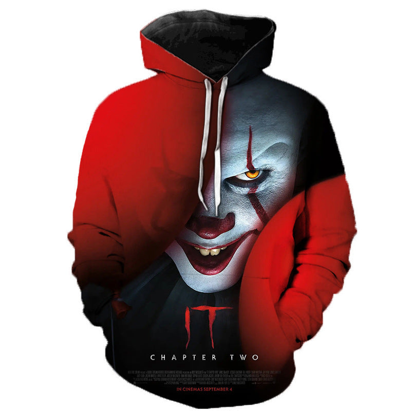 Halloween Clown 3D Prints Casual Hoodies-Sweaters-WY-0008-S-Free Shipping at meselling99