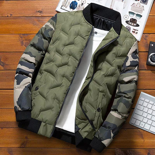 Winter Warm Down Overcoat for Men-Outerwear-Green-M-Free Shipping at meselling99