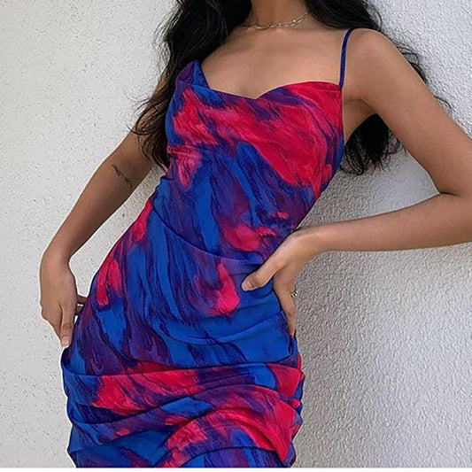 Women Summer Holiday Floral Print Midi Length Dresses-Sexy Dresses-Free Shipping at meselling99
