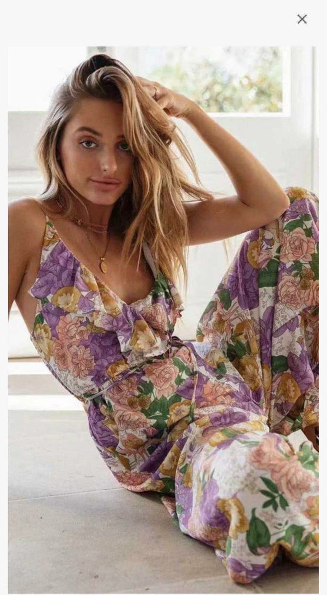 Summer Ruffed Lace Up Jumpsuits--Free Shipping at meselling99