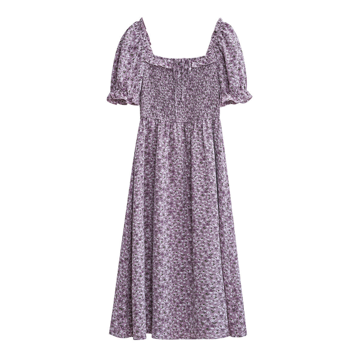 Elegant Square Neckline Summer Midi Dresses-Dresses-Free Shipping at meselling99