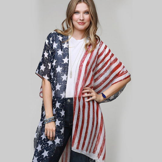 Casual Indenpence Day Flag Summer Beach Cover Ups-Swimwear-Free Shipping at meselling99
