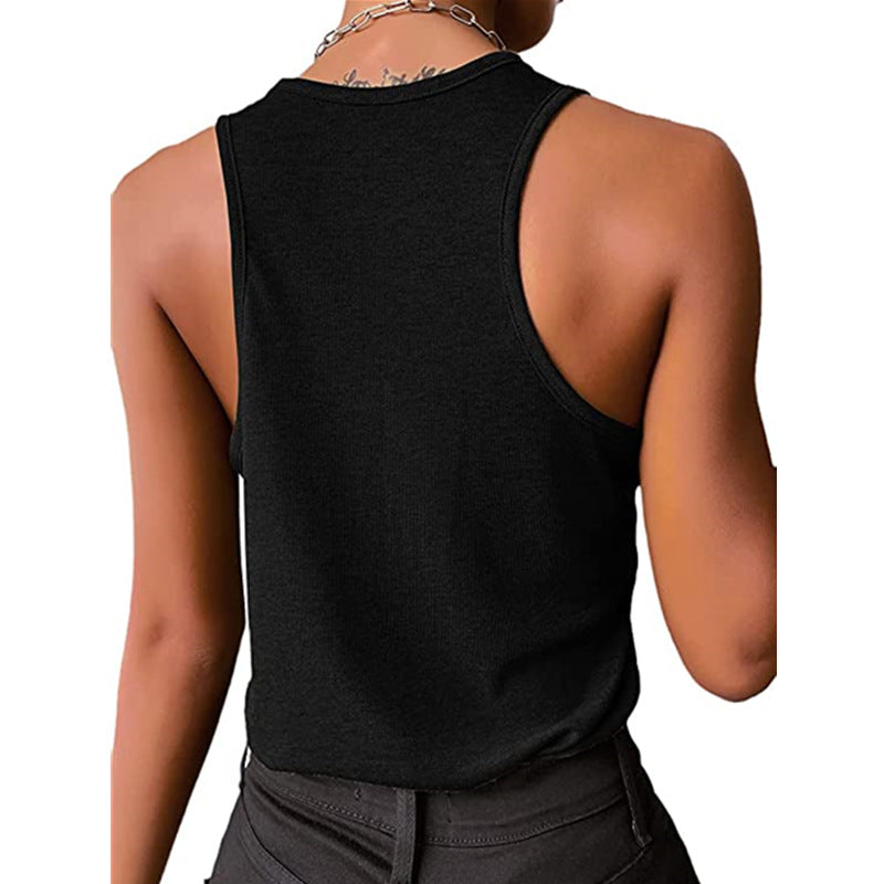 Casual Summer Sleeveless Crop Tops for Women-Shirts & Tops-Free Shipping at meselling99