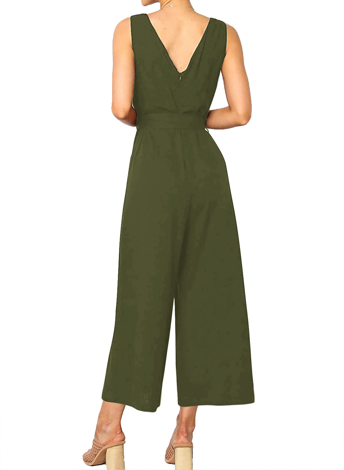 Sexy Cuasual Women Jumpsuits with Belt--Free Shipping at meselling99