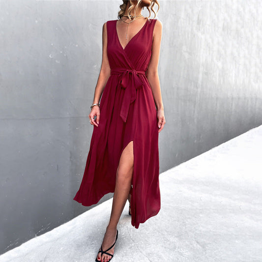 Sexy Sleeves Long Dresses-Dresses-Wine Red-S-Free Shipping at meselling99