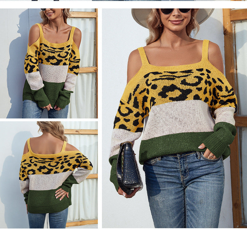 Sexy Off The Shoulder Women Knitted Sweaters-Shirts & Tops-Free Shipping at meselling99