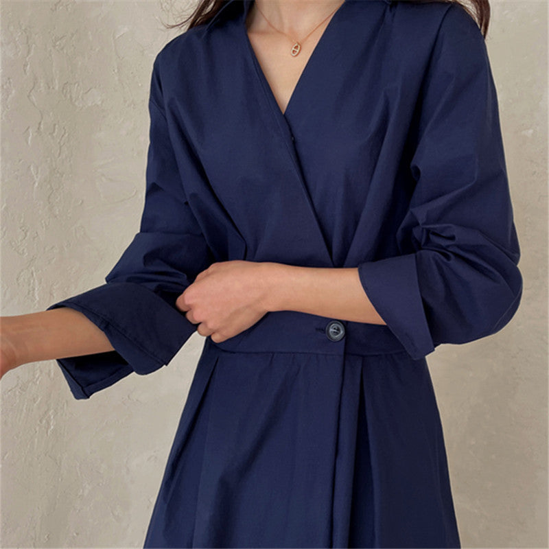 Casual Plus Sizes Long Shirt Dresses-Dresses-Free Shipping at meselling99