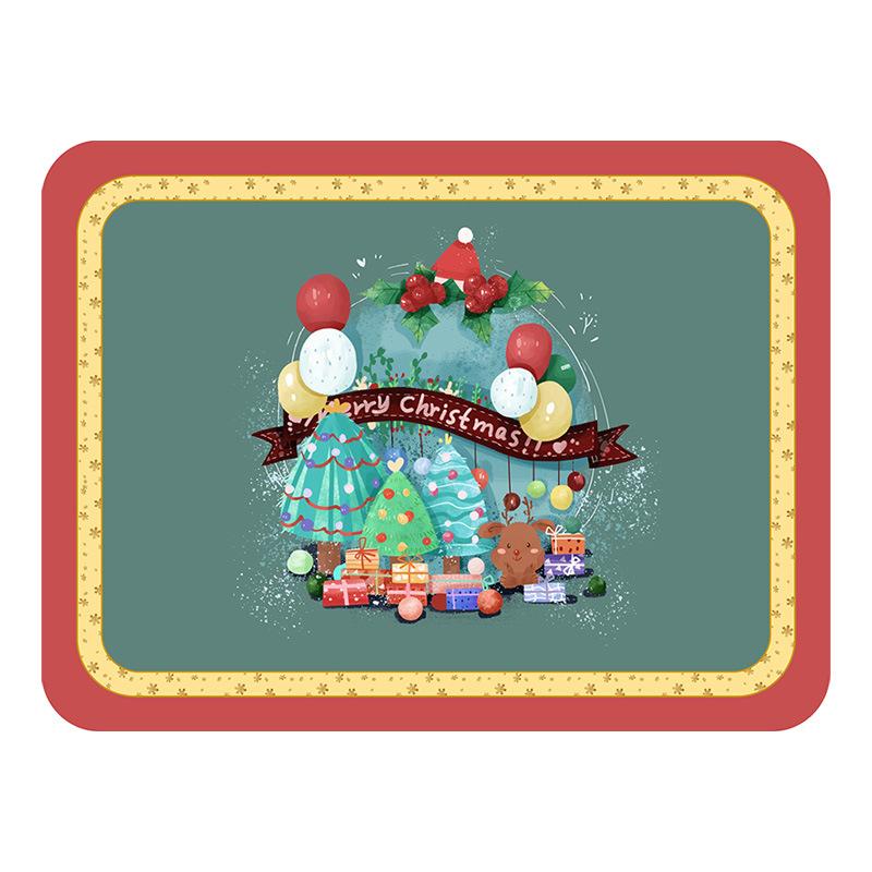 Merry Christmas Pu Leather Heat Insulation Table Mat-Style-8.-40*30cm-Free Shipping at meselling99