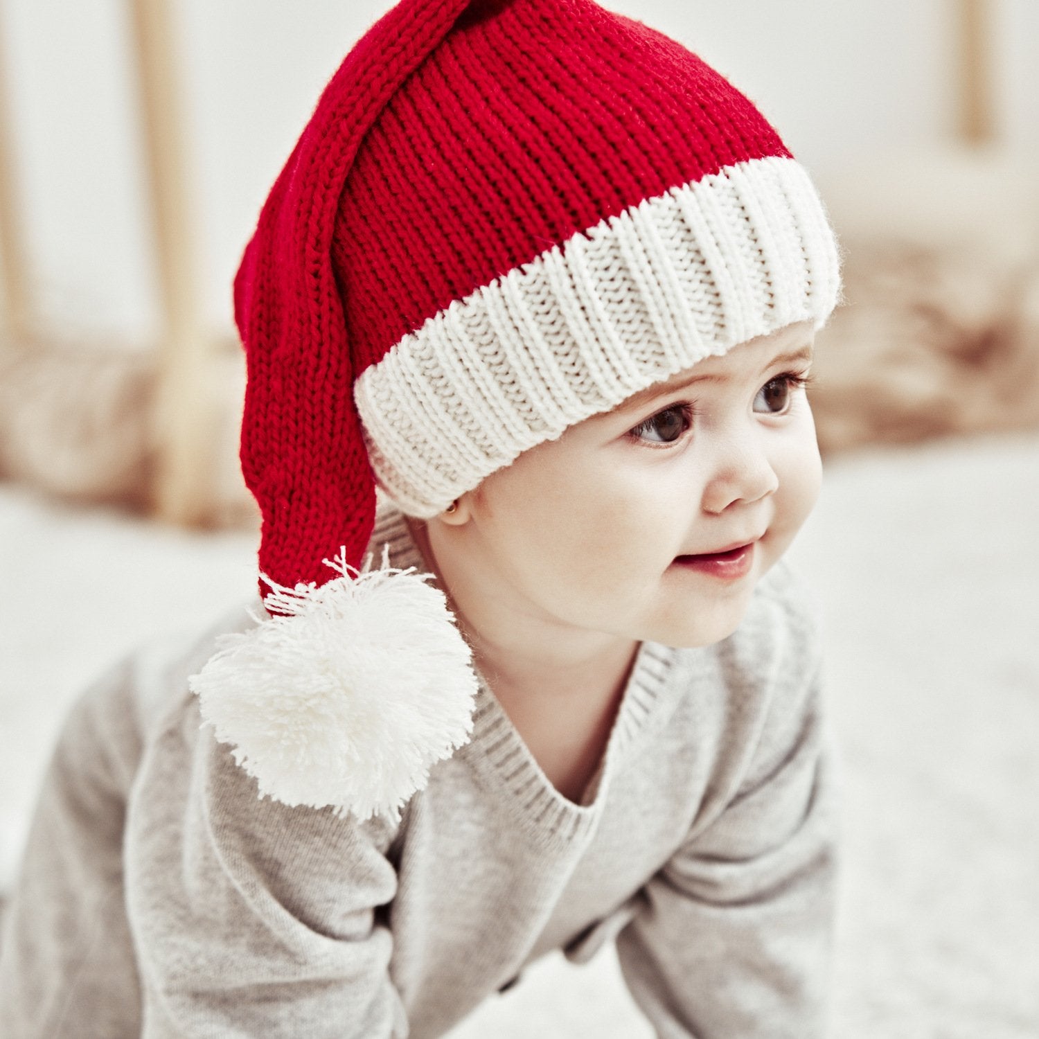 Christmas Parent-kids Red Knitted Warm Hats-Hats-Free Shipping at meselling99