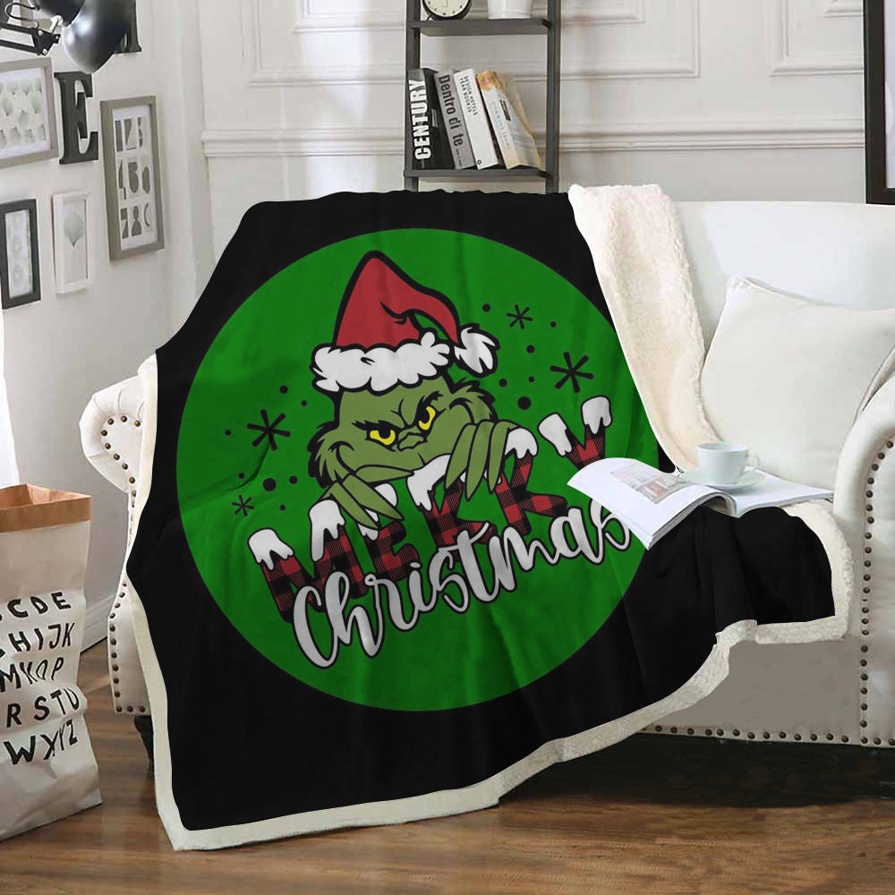 Christmas Grinch Soft Throw Blankets-Blankets-3-50*60 inches-Free Shipping at meselling99