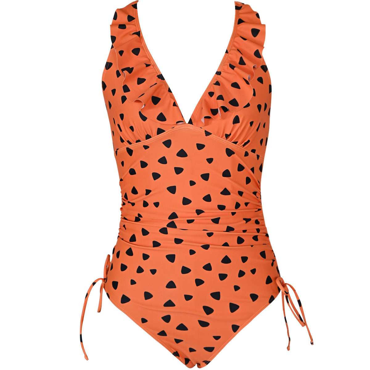 Sexy Ruffed One Piece Women Swimsuits-Swimwear-Free Shipping at meselling99
