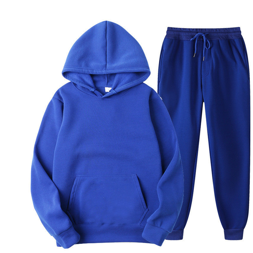 Casual Pullover Hoodies and Sports Pants Sets for Women and Men-Suits-Blue-S-Free Shipping at meselling99