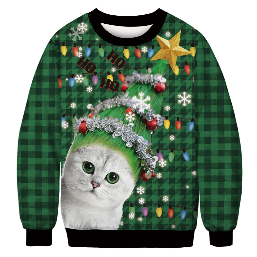 Christmas Cat His-and-hers Hoodies Sweaters-Shirts & Tops-BFT167-M-Free Shipping at meselling99