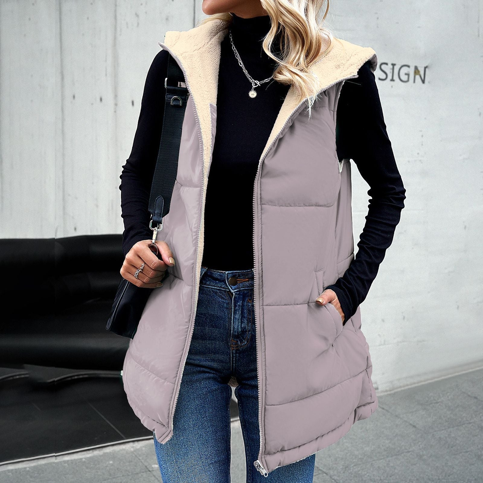 Fashion Cotton Winter Vest-vest-Pink-S-Free Shipping at meselling99