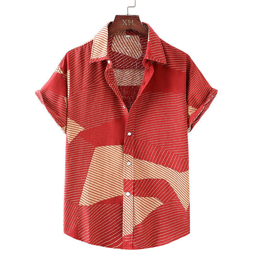 Casual Summer Short Sleeves T Shirts for Men-Shirts & Tops-Red-S-Free Shipping at meselling99