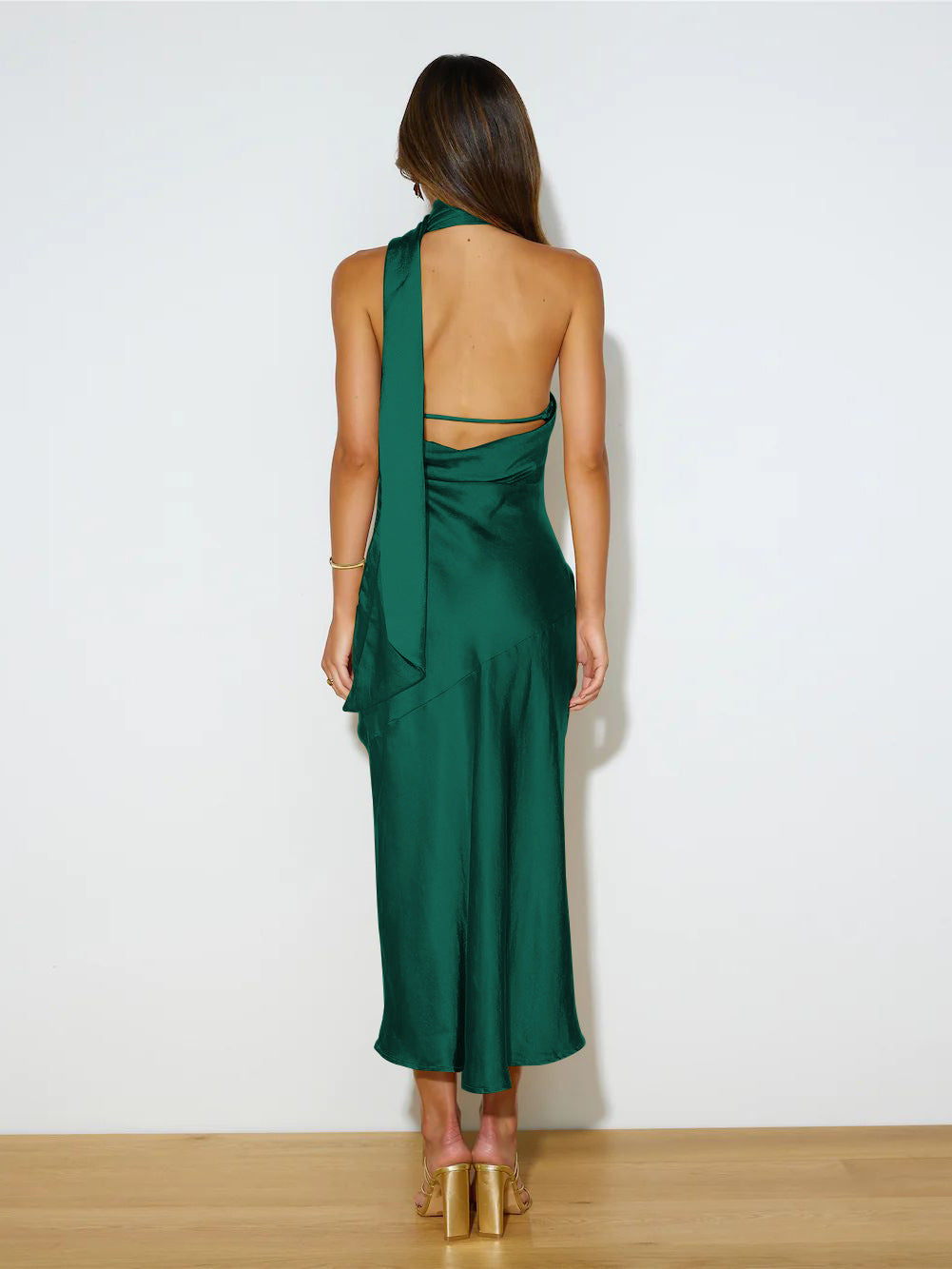 Sexy Satin Backless Evening Dresses-Dresses-Free Shipping at meselling99