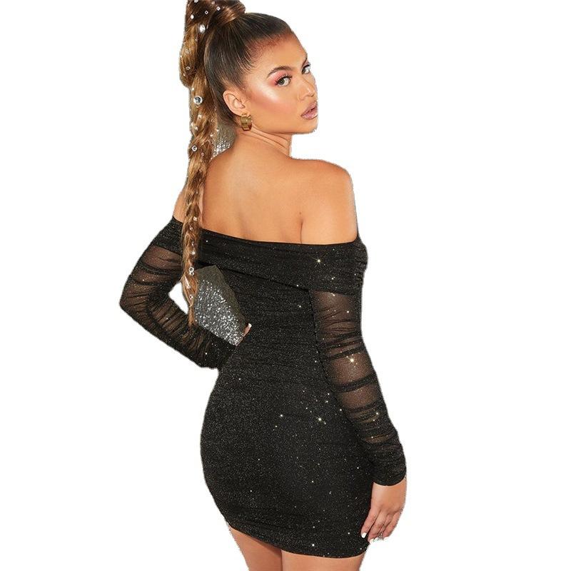 Sexy Off The Shoulder Tulle Bodycon Mini Dresses-Sexy Dresses-Free Shipping at meselling99