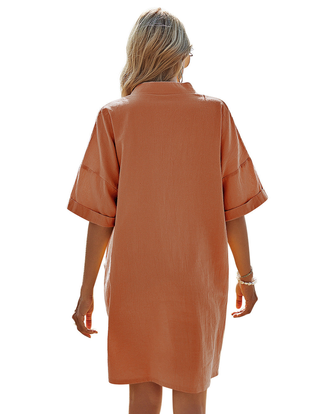 Casaul Short Sleeves Pocket Short Sleeves-Mini Dresses-Free Shipping at meselling99