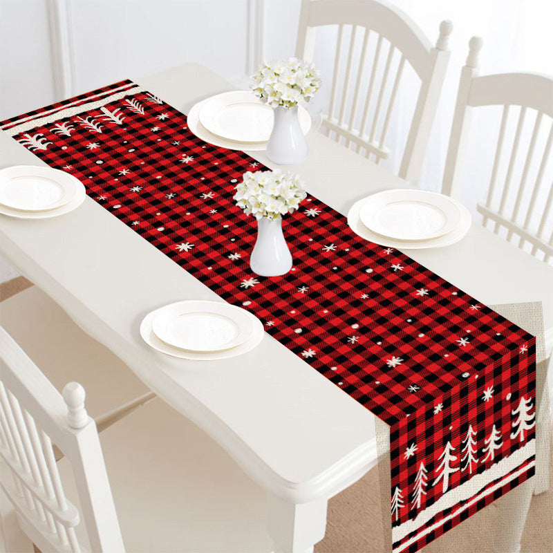 Merry Christmas Linen Table Runner-Table Runners-Style10-Free Shipping at meselling99