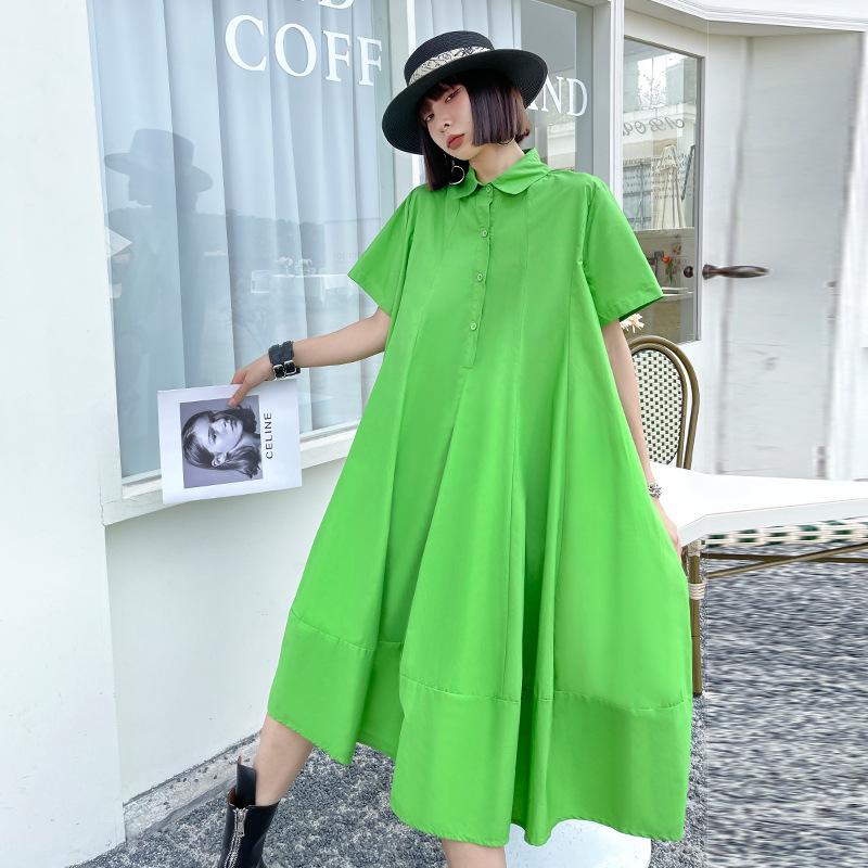 Classy Summer Short Sleeves Loose Dresses-Maxi Dresses-Free Shipping at meselling99