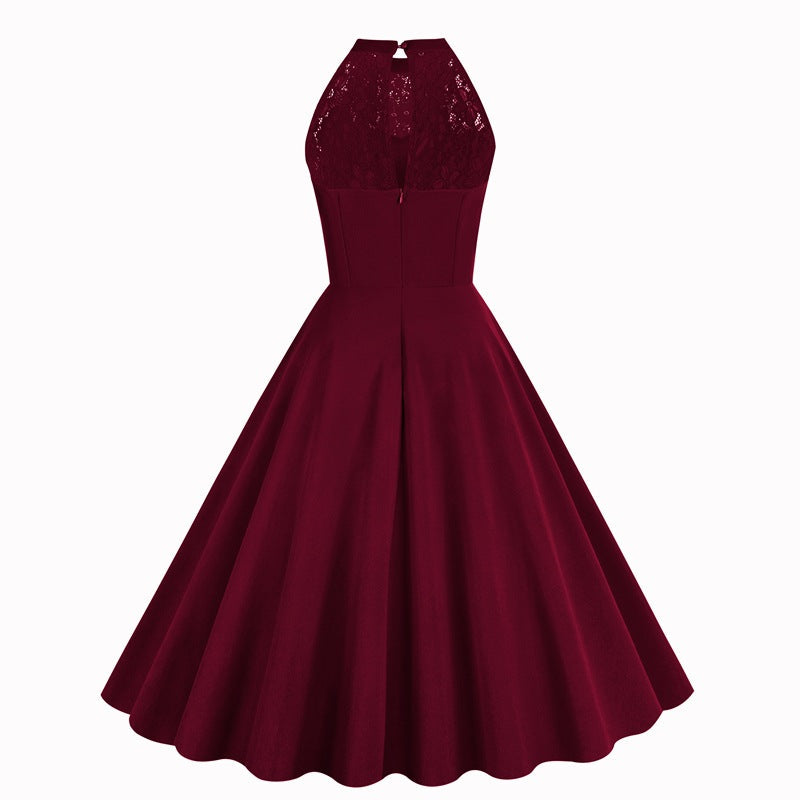 Elegant Sleeveless Halter Party Dresses-Dresses-Free Shipping at meselling99