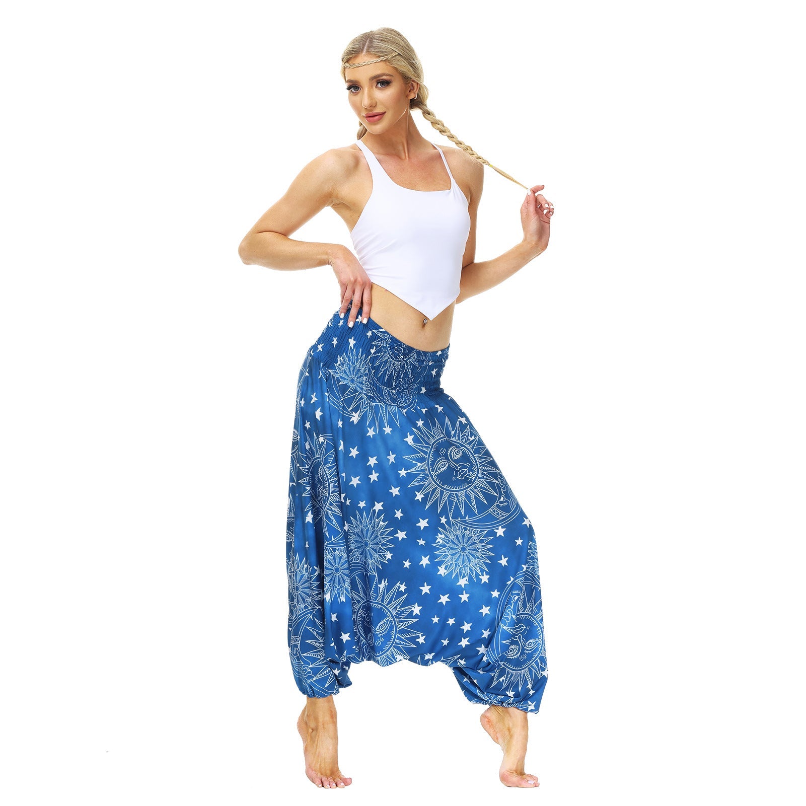 Bohemian Floral Print Casual Yoga Dancing Pants-Pants-YCL101-One Size-Free Shipping at meselling99