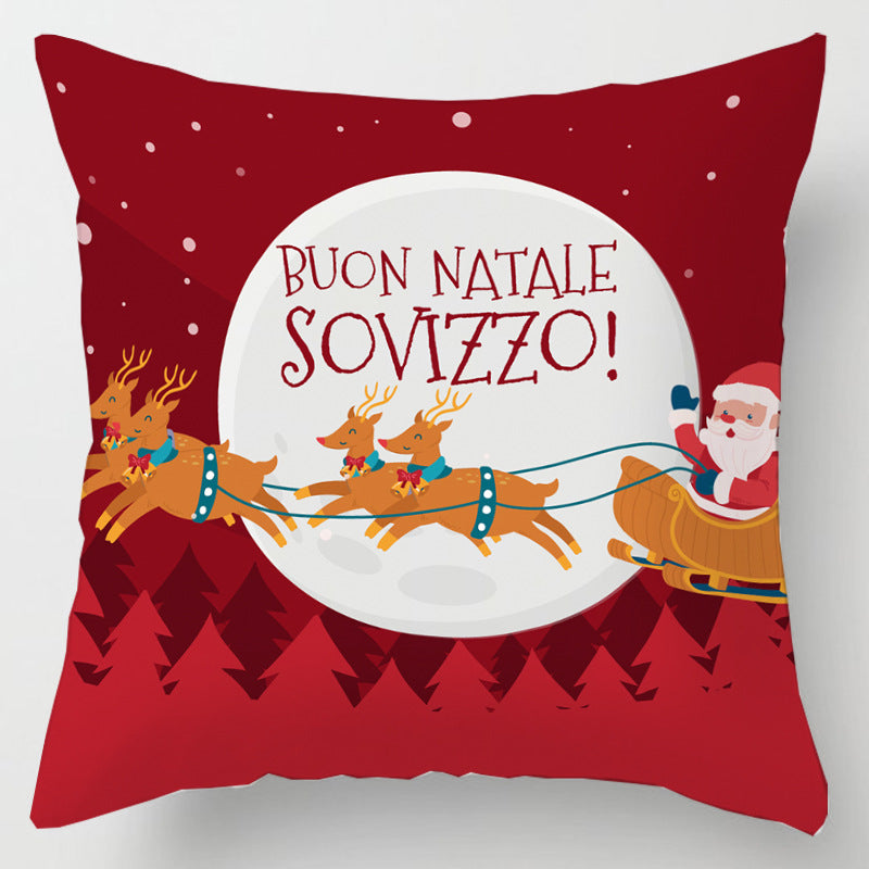 5pcs/Package Merry Christmas Santa Claus Pillow Case-pillowcase-B202208201-3-Velvet 45*45 cm-Free Shipping at meselling99