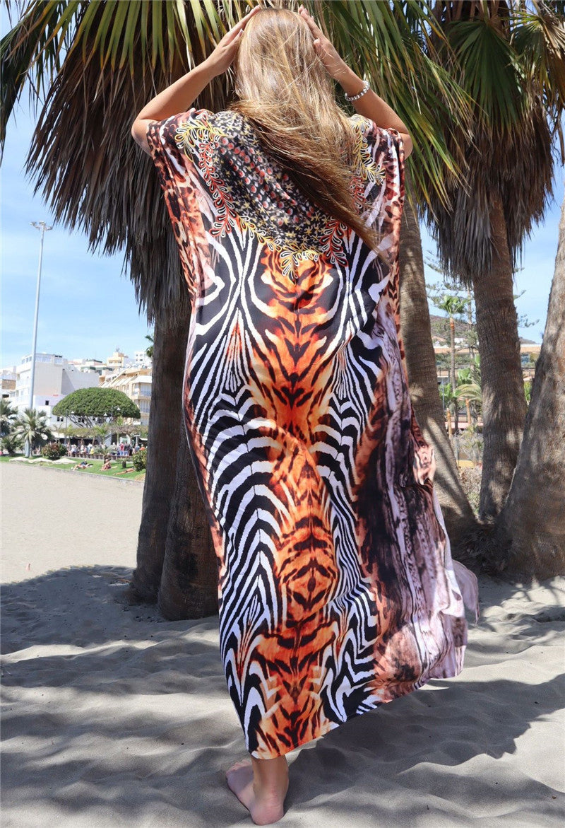 Striped Design Summer Bikinis Long Romper Dresses--Free Shipping at meselling99