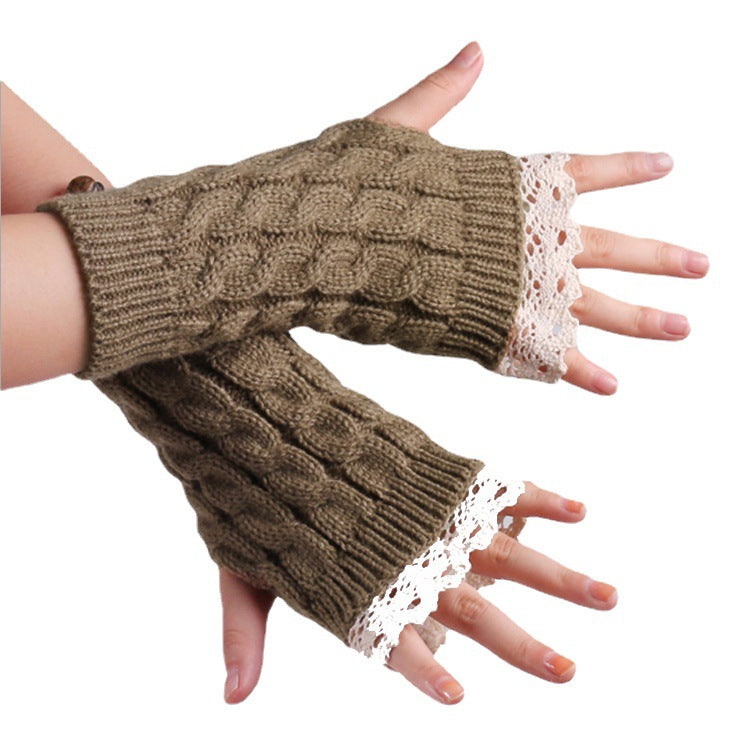2pairs/Set Lovely Fingerless Knitted Gloves for Girl-Gloves & Mittens-Free Shipping at meselling99