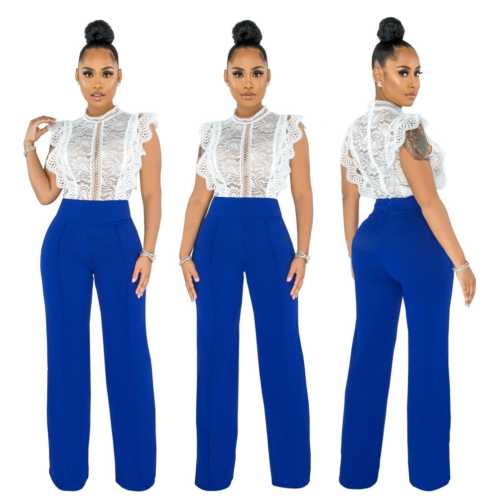 Sexy Back Zippered Wide Legs Pants-Women Bottoms-Free Shipping at meselling99