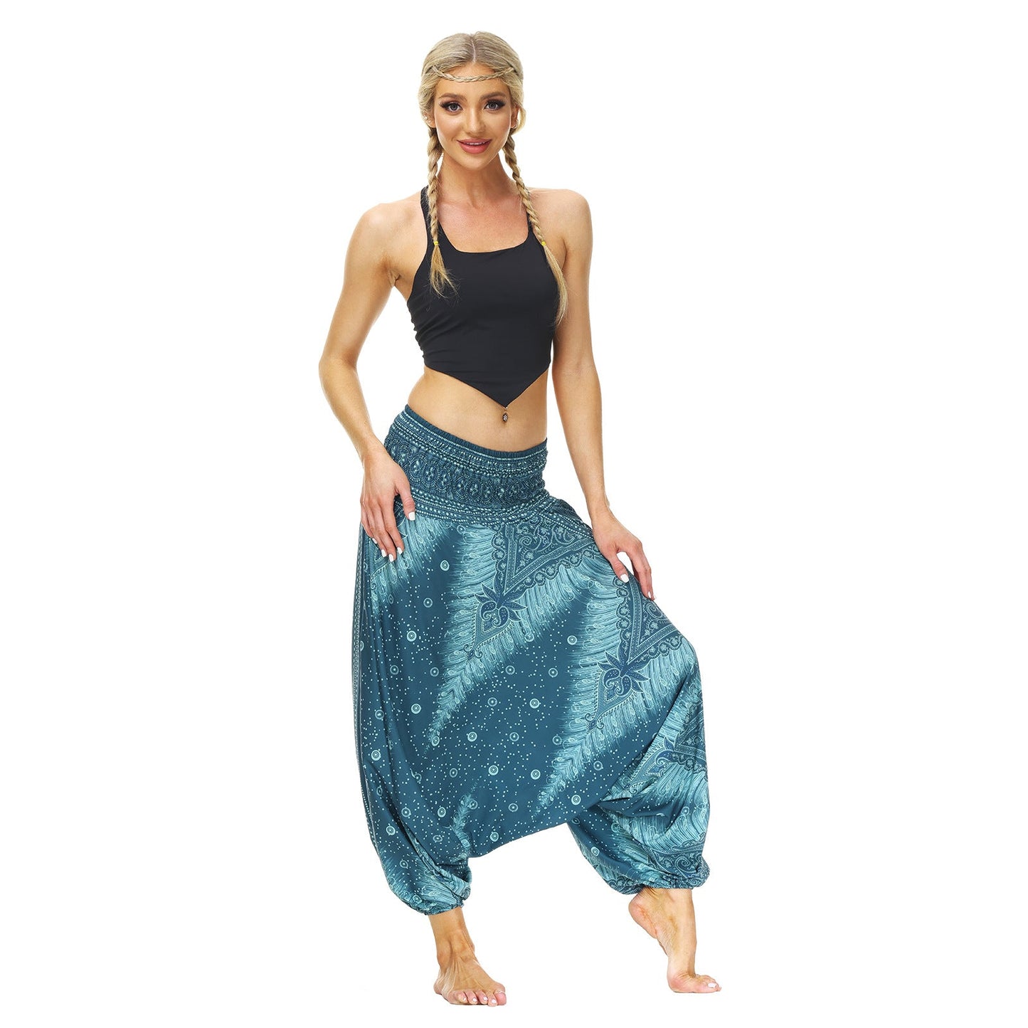 Bohemian Floral Print Casual Yoga Dancing Pants-Pants-YCL100-One Size-Free Shipping at meselling99