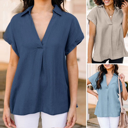 Casual Women Summer Top Blouses-Shirts & Tops-Free Shipping at meselling99