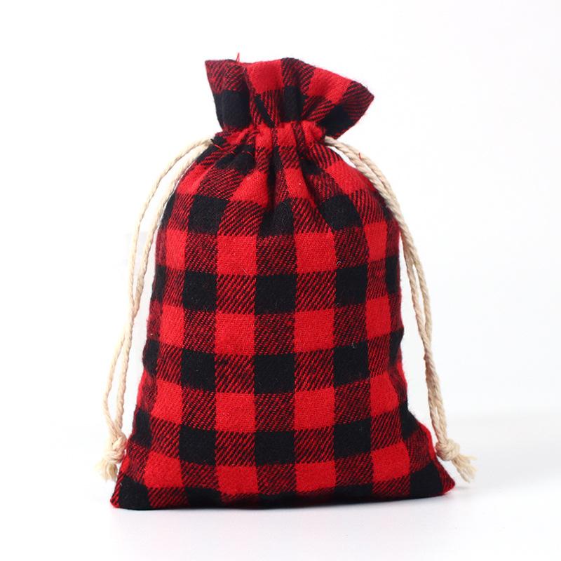 Red&Green Cotton Christmas Gift Bags 50pcs/Set-Holiday Ornaments-A-10*14cm-Free Shipping at meselling99