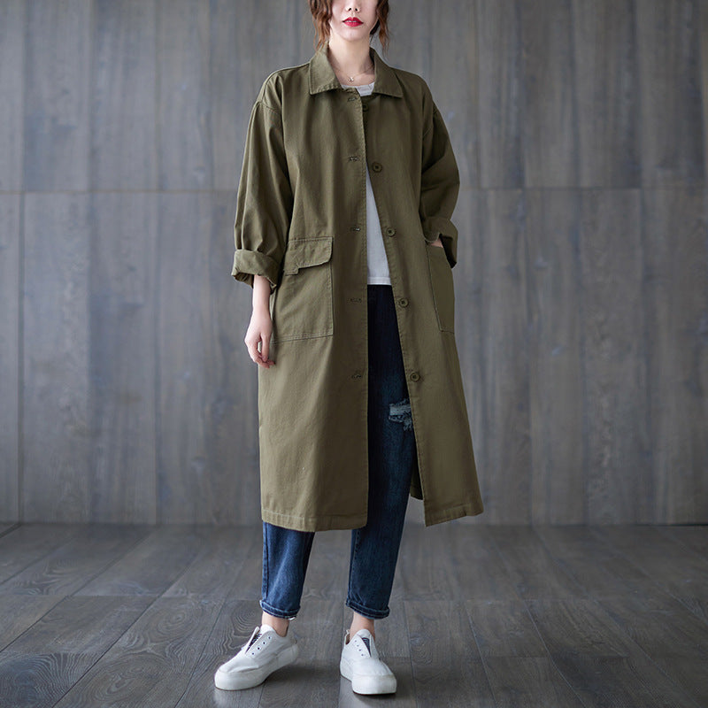 Fall Plus Sizes Long Wind Coats for Women-Coats & Jackets-Free Shipping at meselling99