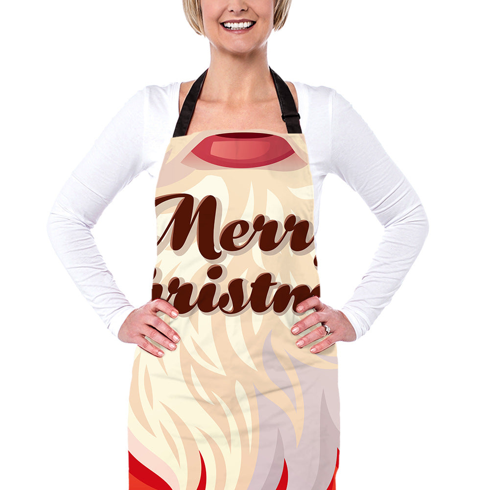 Christmas Oil Prevention Apron-Aprons-BBE0257R-Free Shipping at meselling99