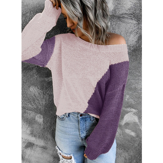 Women Knitting Irregular One Shoulder Sweaters-Sweaters-2-S-Free Shipping at meselling99