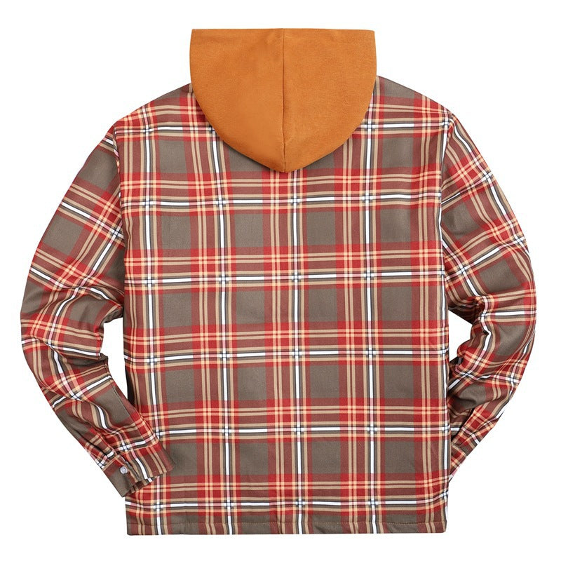 Plaid Winter Hoodies Jacket Outerwear for Men-Outerwear-Free Shipping at meselling99