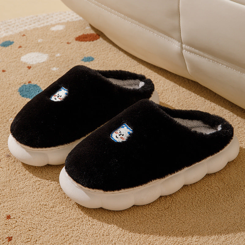 Comfortable Winter Plush Slippers for Couple-Shoes-Black-36-37-Free Shipping at meselling99