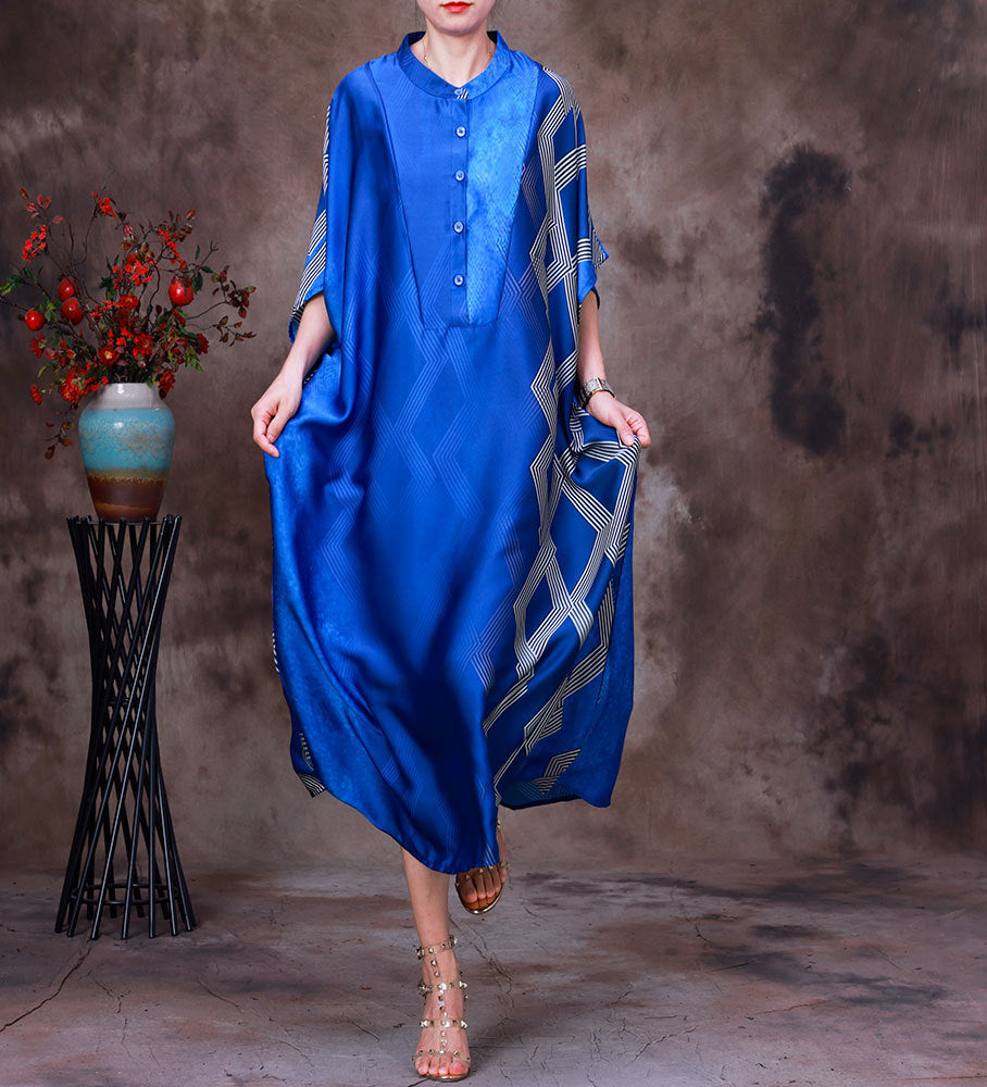 Elegant Summer Tencel Women Long Dresses-Dresses-Blue-One Size-Free Shipping at meselling99