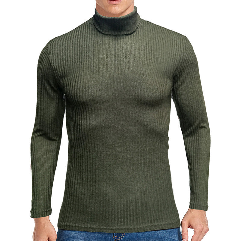 Fall Turtleneck Long Sleeves Knitted Sweaters-Shirts & Tops-Army Green-S-Free Shipping at meselling99