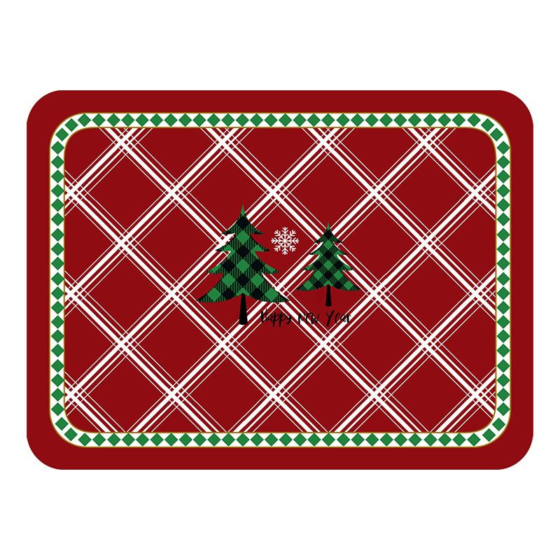 Merry Christmas Pu Leather Heat Insulation Table Mat-Style-2.-40*30cm-Free Shipping at meselling99