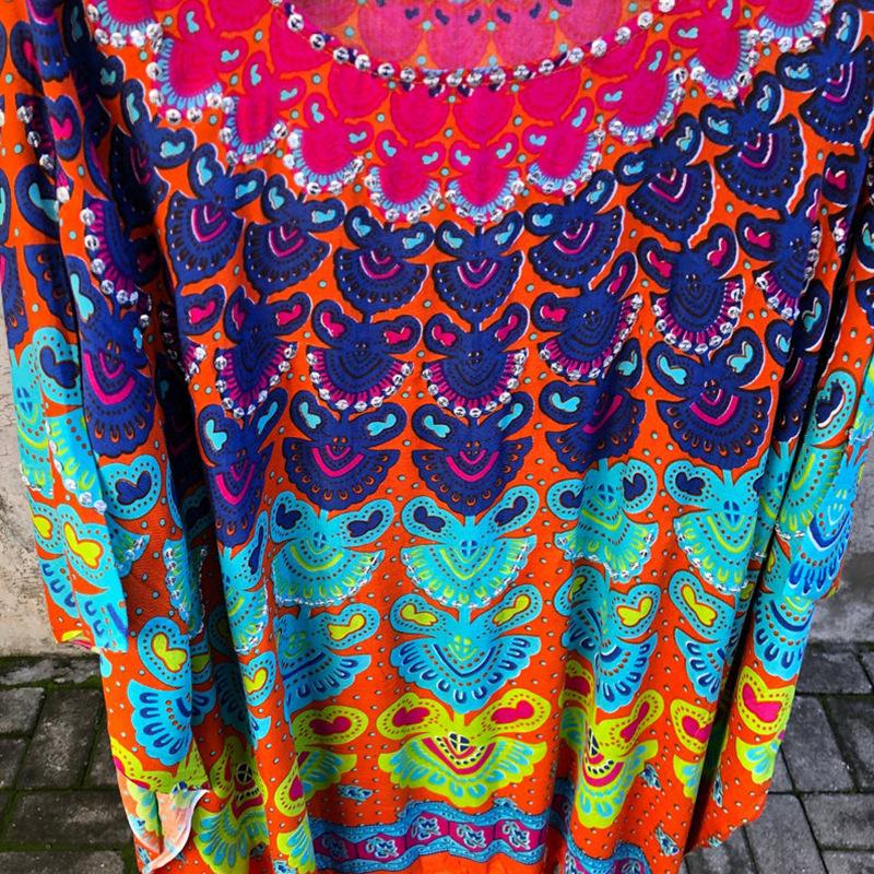 New Summer Colorful Peacock Tail Print Beach Cover Ups-Cover Ups-The same as picture-One Size-Free Shipping at meselling99